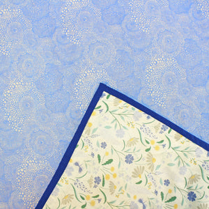 Riva Floral Cotton Dohar, Blue Design