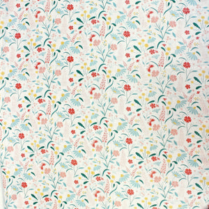 Full View Riva Floral Cotton Dohar, Peach Design