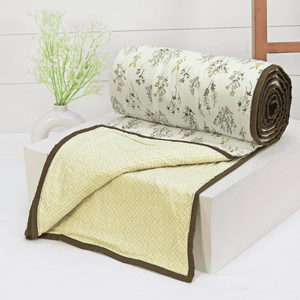 Riva Floral Cotton Dohar, Coffee