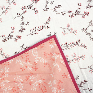 Riva Floral Cotton Dohar, Magenta Design
