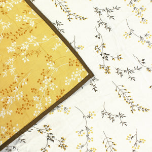 Riva Floral Cotton Dohar, Mustard Design