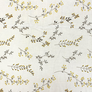 Full View Riva Floral Cotton Dohar, Mustard Design
