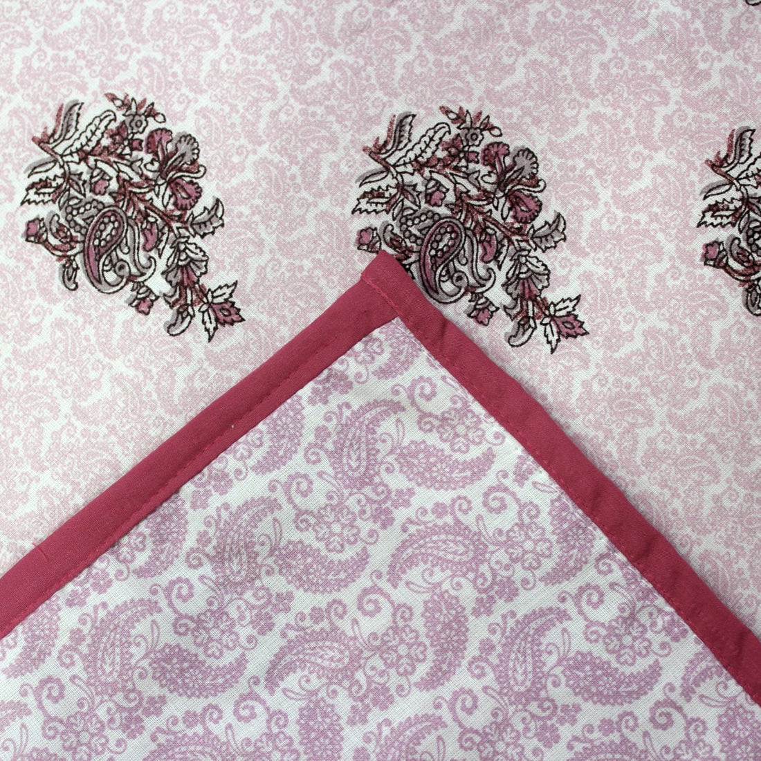 Riva Floral Cotton Dohar, Magenta