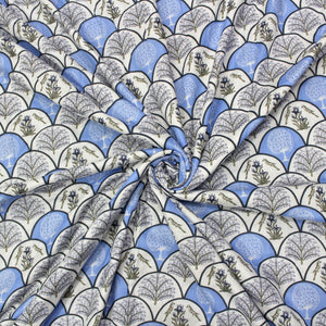 Riva Floral Cotton Dohar, Blue