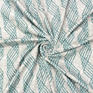 Riva Floral Cotton Dohar, Peacock Blue