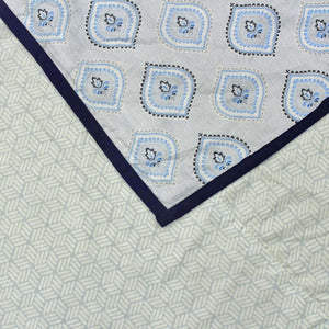 Riva Floral Cotton Dohar, Blue