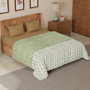 Riva Floral Cotton Dohar, Green