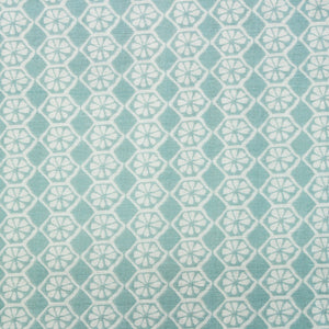 Close Up View Riva Floral Cotton Dohar, Blue Design