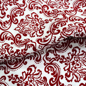 Printed Cotton 144 TC Duvet Cover - Maroon