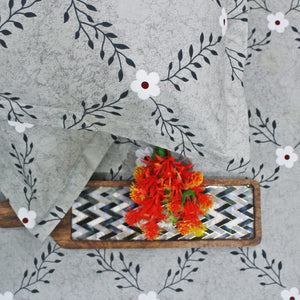 Soft Printed 144 TC Cotton Floral Fitted Bedsheet online In India
