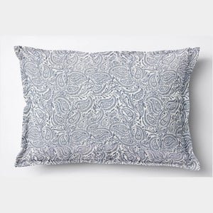 Stylish Blue Printed 144 TC Cotton Paisley Fitted Bedsheet At Best Price
