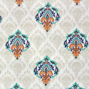 Full view Printed Damask Cotton 144 TC Fitted Bedsheet Design