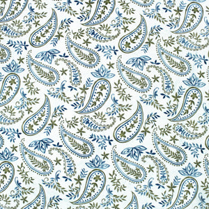 Printed Paisley Cotton 144 TC Fitted Bedsheet Design