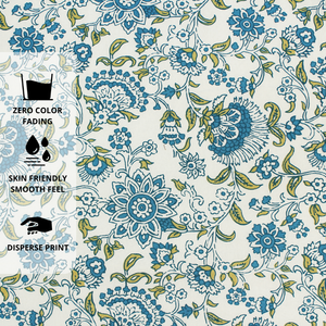 Printed Floral Cotton 144 TC Fitted Bedsheet Design