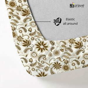 Elastic fitted bedsheet and floral Patterned, Elastic all around 360°.