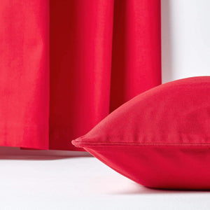 Plain Cotton Decorative Cushion Cover in Red online at best prices