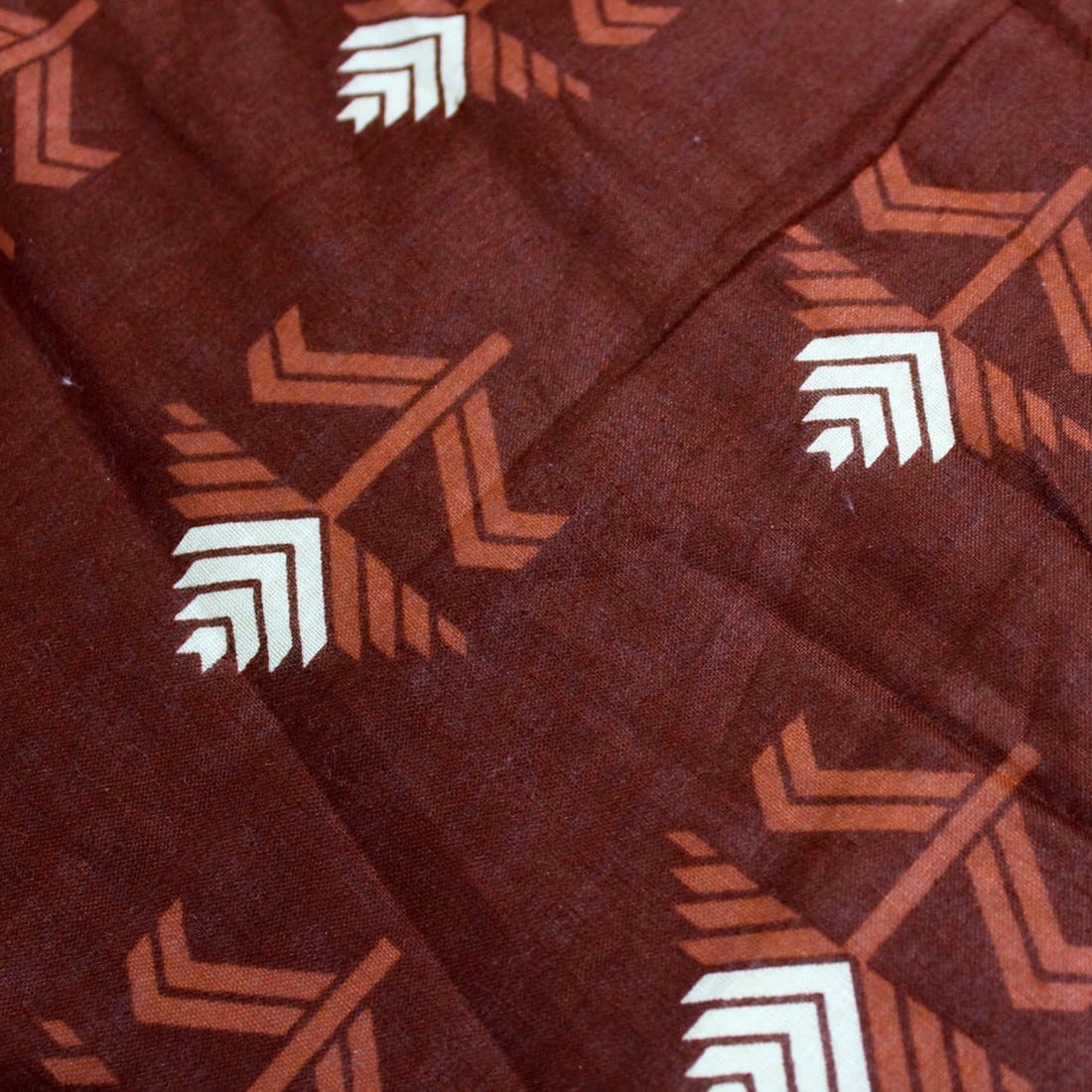 Close-up Elba Tree & Floral Pattern Cotton Reversible Dohar, Rust