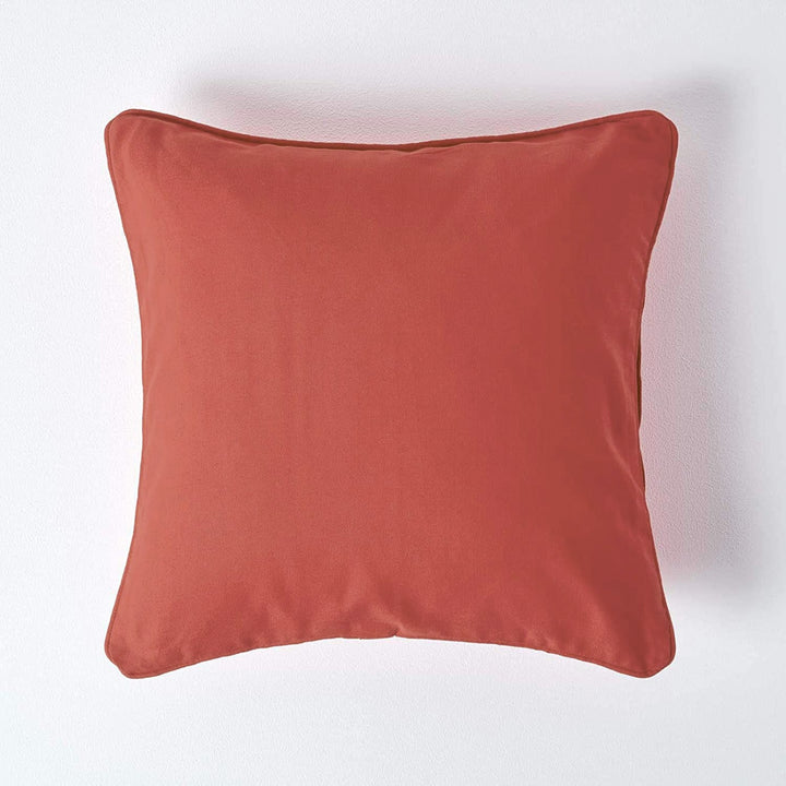 Plain Cotton Decorative Cushion Cover 1 Pc in Rust online at best prices
