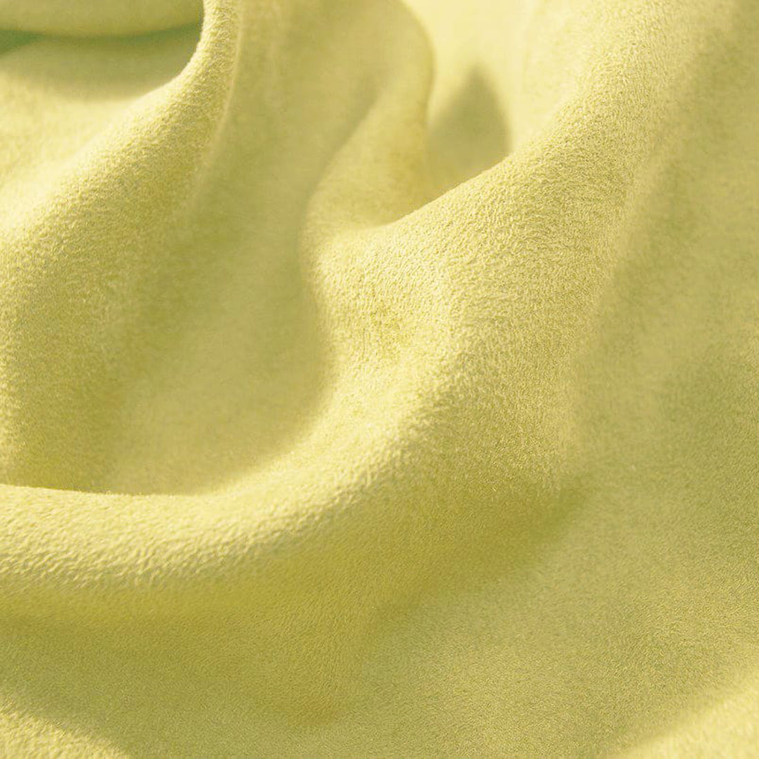 Imported SUEDE Solid Design 200 GSM Fabric 60" (152 cms) - Lemon Yellow