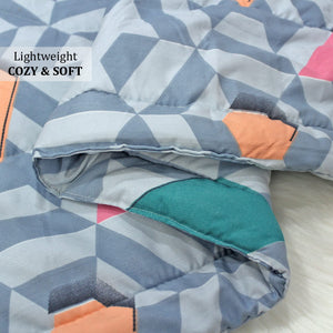 All Season Reversible Microfiber Comforter/Quilt (150 GSM) -Blue