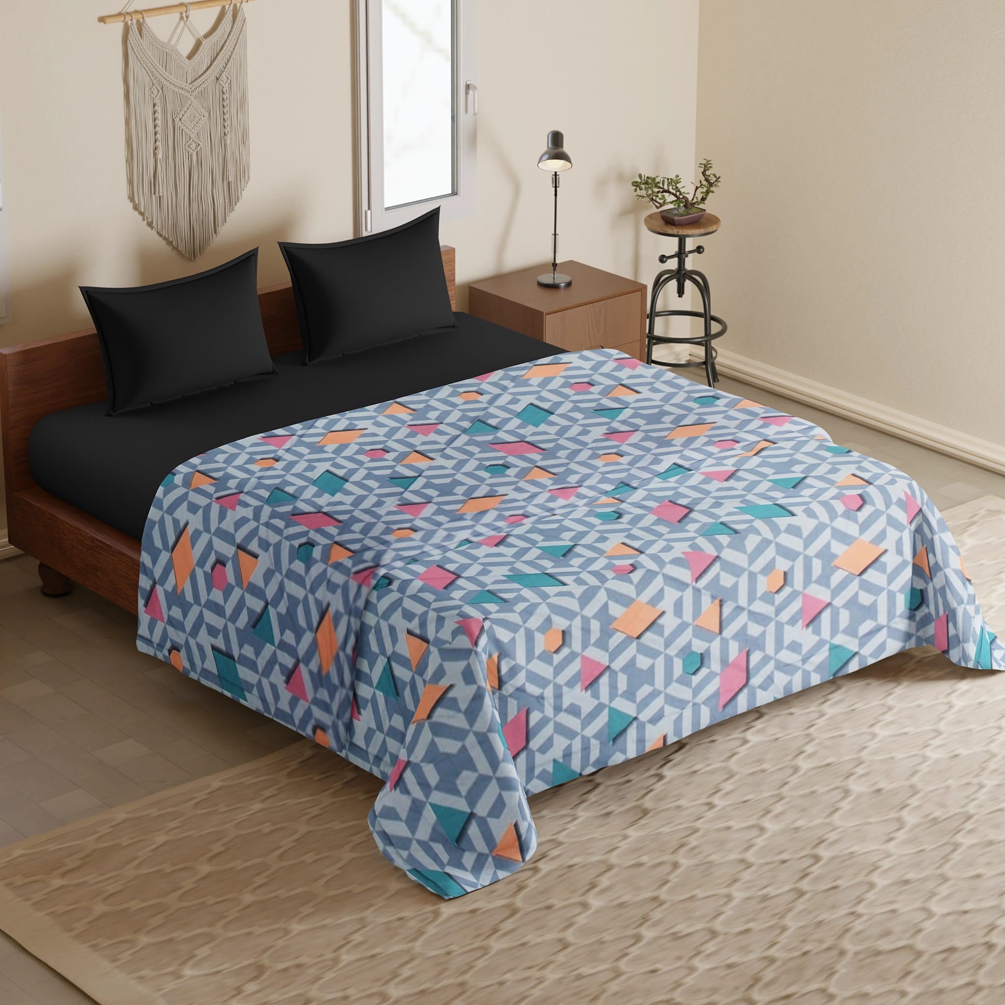 Microfiber 150 GSM All Season Comforter/Quilt - Blue