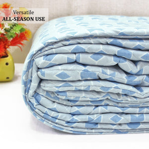 All Season Reversible Microfiber Comforter/Quilt (150 GSM) -Blue