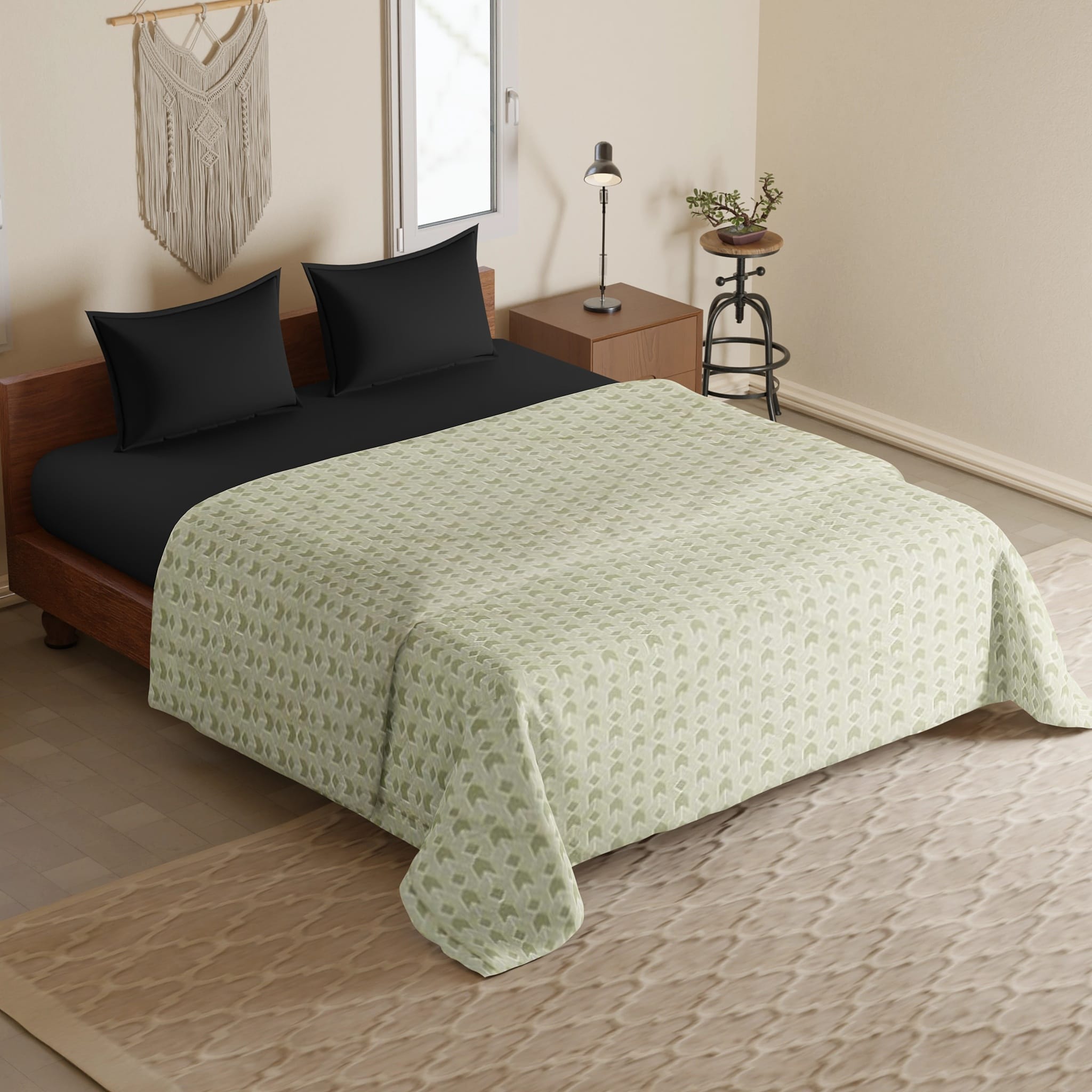 Microfiber 150 GSM All Season Comforter/Quilt - Beige