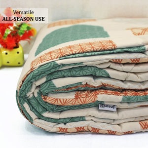 All Season Reversible Microfiber Comforter/Quilt (150 GSM) -Multicolor