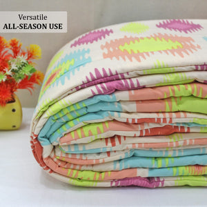 All Season Reversible Microfiber Comforter/Quilt (150 GSM) -Multicolor
