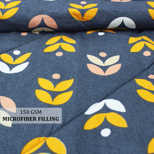 Microfiber 150 GSM All Season Comforter/Quilt - Blue