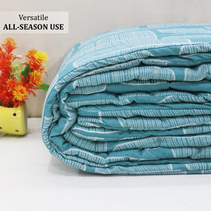 Microfiber 150 GSM All Season Comforter/Quilt - Peacock Blue