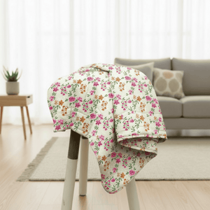 Elegant Microfibre Dohar | Floral Vine Magenta