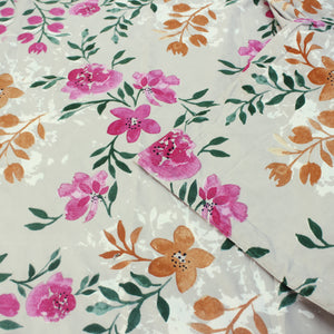 Full View Elegant Microfibre Dohar | Floral Vine Magenta