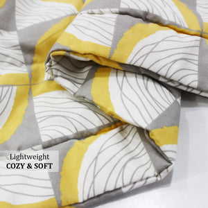Microfiber 150 GSM All Season Comforter/Quilt - Yellow