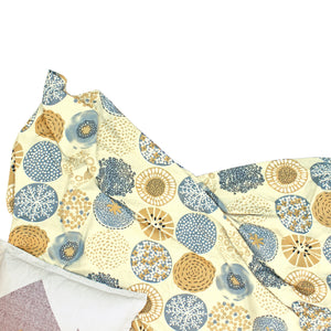 Elegant Microfibre Dohar | Floral Medallion Yellow
