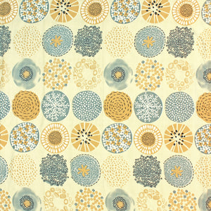 Full View Elegant Microfibre Dohar | Floral Medallion Yellow Design