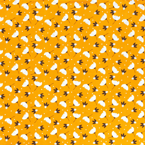 Full View Elegant Microfibre Dohar| Botanical Motif Yellow Design