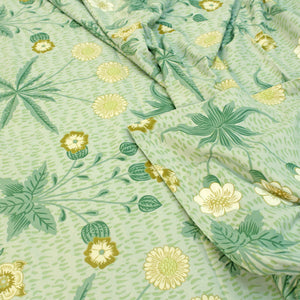 Elegant Microfibre Dohar for Festive Gifting | Vintage Floral Green