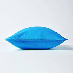 Plain Cotton Decorative Cushion Cover in Blue online at best prices