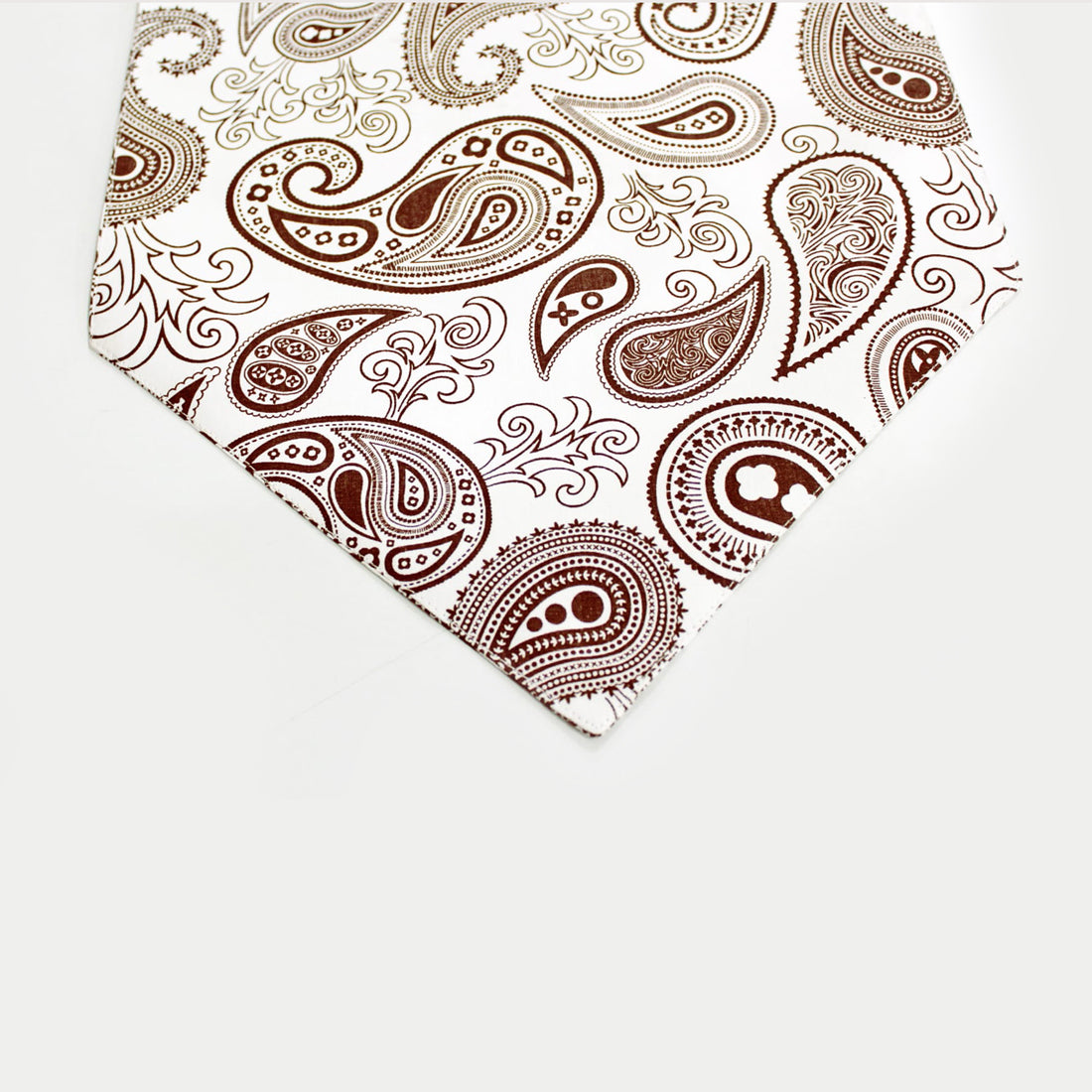 Cotton 144 TC Paisley Table Runner for 6 Seater Table - Brown