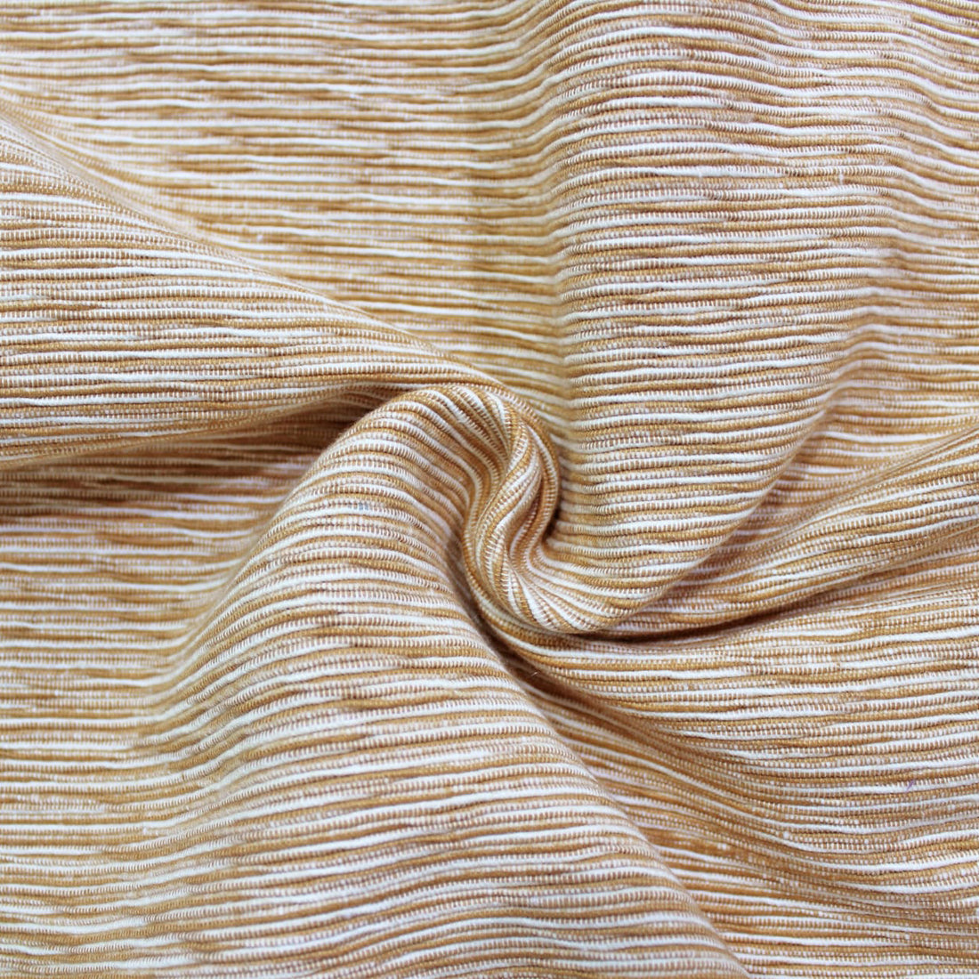 Handloom Corded Weave 385 GSM Plain Cotton Fabric 48" (122 cms)-BEIGE