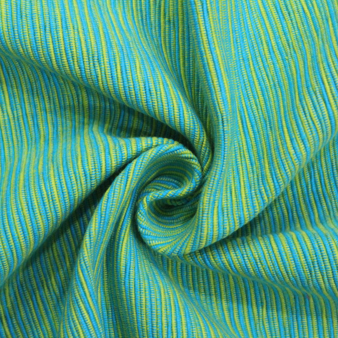 Handloom Corded Weave 385 GSM Plain Cotton Fabric 48" (122 cms) - Green