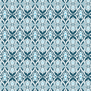 Soft Cotton Ikat Print 144 TC Fitted Bedsheet In Navy Blue At Best Prices