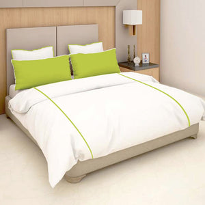 Soft Plain 210 TC Cotton Designer Bedsheet In White At Best Prices