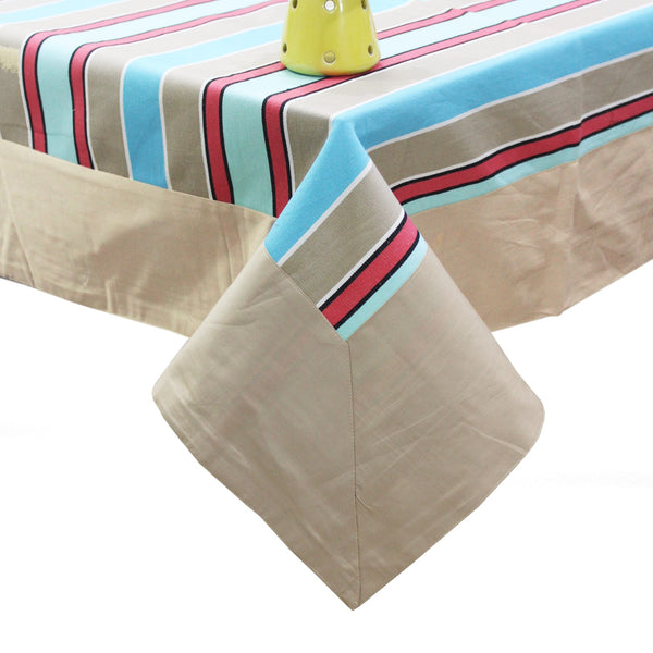 Alpha Multicolor Woven Cotton Stripes Table Cover(1 Pc) online in India