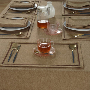 Comfortable Plain Virgo Woven Cotton Table Cover online In India