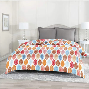 Feathers Print Pink Cotton Duvet Vecotor Pattern Cover online in India