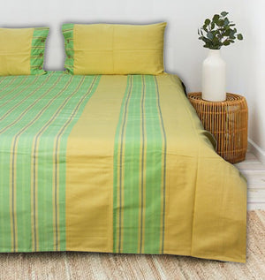 Elegant Alpha Woven 100% Cotton Handloom Bed Cover online in India