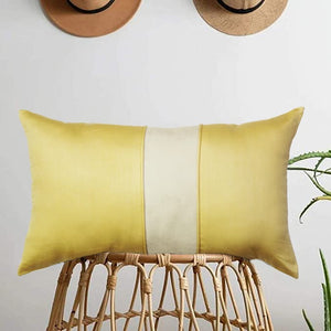 Stylish Cotton Satin Patch Throw/Lumber Pillow Online In India