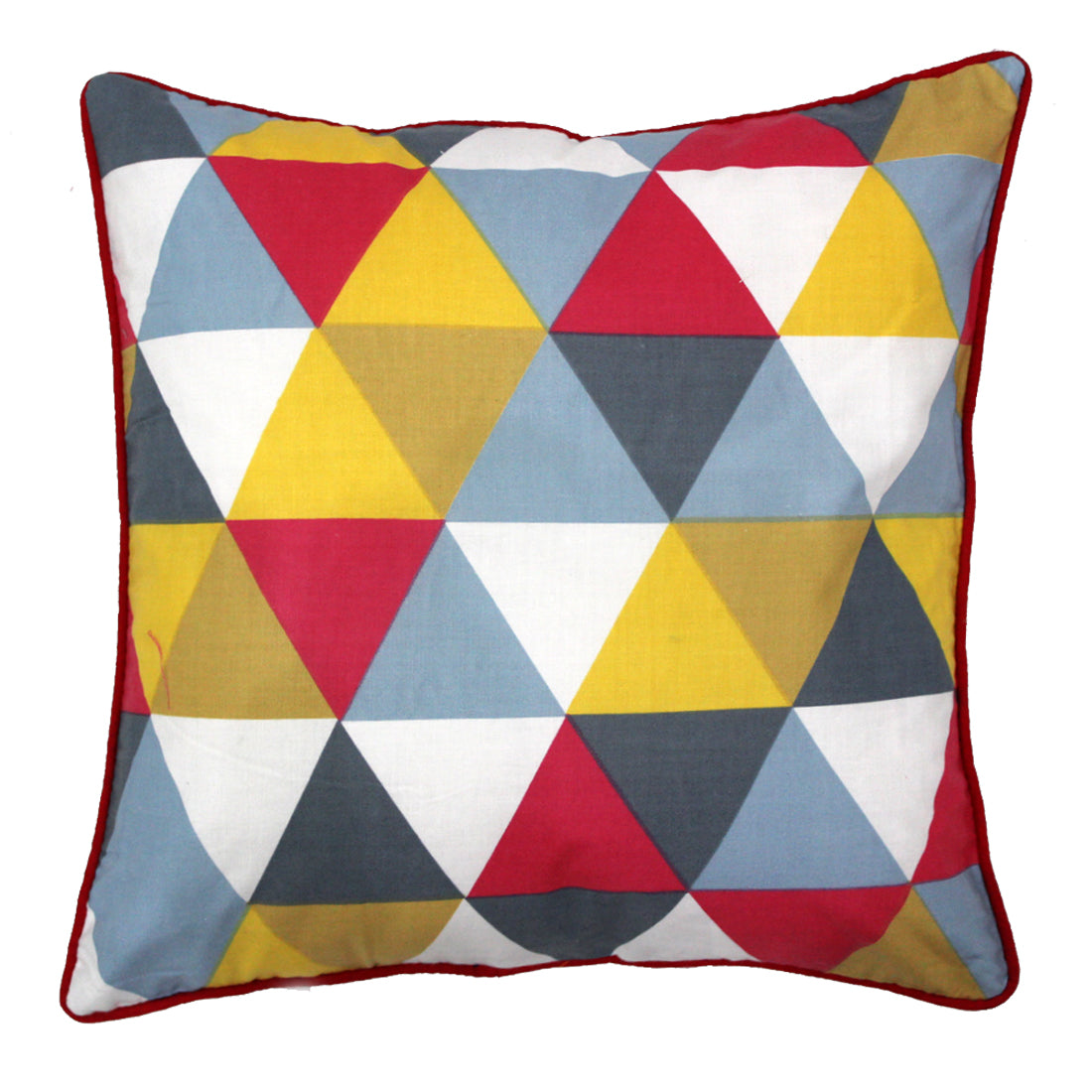 Quartz Printed Geometrical Cotton Cushion Cover - Multicolor